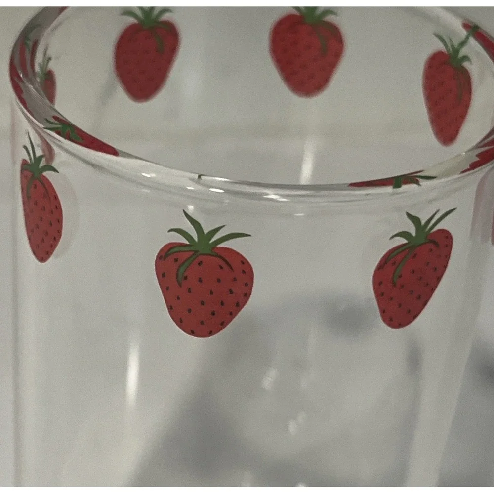 Tessco For You Strawberry Drinking Glass Replacement Juice Tumbler Nana 10oz NEW